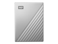 WD My Passport Ultra for Mac WDBPMV0040BSL - Disco duro - cifrado - 4 TB - externo (portátil) - USB 3.0 (USB-C conector) - AES de 256 bits - plata WDBPMV0040BSL-WESN