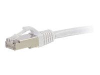 C2G Cat5e Booted Shielded (STP) Network Patch Cable - Cable de interconexión - RJ-45 (M) a RJ-45 (M) - 15 m - STP - CAT 5e - moldeado - blanco 83887
