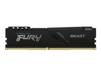 Kingston FURY Beast - DDR4 - módulo - 8 GB - DIMM de 288 contactos - 2666 MHz / PC4-21300 - CL16 - 1.2 V - sin búfer - no ECC - negro KF426C16BB/8