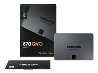 Samsung 870 QVO MZ-77Q2T0BW - SSD - cifrado - 2 TB - interno - 2.5" - SATA 6Gb/s - búfer: 2 GB - AES de 256 bits - TCG Opal Encryption MZ-77Q2T0BW
