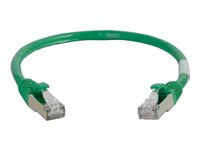 C2G Cat5e Booted Shielded (STP) Network Patch Cable - Cable de interconexión - RJ-45 (M) a RJ-45 (M) - 3 m - STP - CAT 5e - moldeado - verde 83832