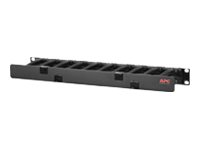 APC Horizontal Cable Manager Single-Sided with Cover - Kit de administración de cables para bastidor - negro - 1U - 19" - para P/N: SMTL1000RMI2UC, SMX1000C, SMX1500RM2UC, SMX1500RM2UCNC, SMX750C, SMX750CNC AR8602A