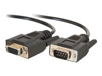 C2G - Cable alargador de puerto serie - DB-9 (H) a DB-9 (M) - 3 m - moldeado, tornillos de mariposa - negro 81378