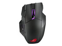 ASUS ROG Spatha X - Ratón - diestro - óptico - 12 botones - inalámbrico, cableado - USB, 2.4 GHz - negro 90MP0220-BMUA00