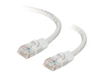 C2G Cat5e Booted Unshielded (UTP) Network Patch Cable - Cable de interconexión - RJ-45 (M) a RJ-45 (M) - 30 m - UTP - CAT 5e - moldeado, sin enganches, trenzado - blanco 83270