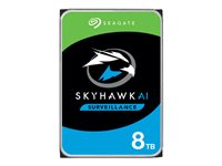 Seagate SkyHawk AI ST8000VE001 - Disco duro - 8 TB - interno - 3.5" - SATA 6Gb/s - búfer: 256 MB - con Recuperación de datos Seagate Rescue de 3 años ST8000VE001