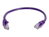 C2G Cat5e Booted Unshielded (UTP) Network Patch Cable - Cable de interconexión - RJ-45 (M) a RJ-45 (M) - 3 m - UTP - CAT 5e - moldeado, sin enganches, trenzado - púrpura 83662