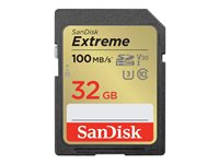 SanDisk Extreme PLUS - Tarjeta de memoria flash - 32 GB - UHS-I U3 / Class10 - SDHC UHS-I SDSDXWT-032G-GNCIN