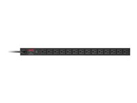 APC - Unidad de distribución de alimentación (montaje en bastidor) - CA 120 V - input: NEMA L5-20 - conectores de salida: 14 (NEMA 5-15) - 3.6 m cable - negro - para P/N: SMX1000C, SMX1500RM2UC, SMX1500RM2UCNC, SMX750C, SMX750CNC, SRT2K2RXLNX145 AP9551