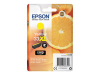 Epson 33XL - 8.9 ml - XL - amarillo - original - blíster con alarmas de RF/acústica - cartucho de tinta - para Expression Home XP-635, 830; Expression Premium XP-530, 540, 630, 635, 640, 645, 830, 900 C13T33644022