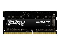 Kingston FURY Impact - DDR4 - módulo - 8 GB - SO-DIMM de 260 contactos - 3200 MHz / PC4-25600 - CL20 - 1.2 V - sin búfer - no ECC - negro KF432S20IB/8