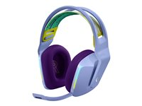 Logitech G G733 LIGHTSPEED Wireless RGB Gaming Headset - Auricular - tamaño completo - 2,4 GHz - inalámbrico - lila 981-000890