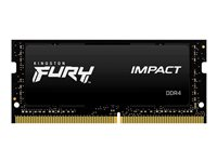 Kingston FURY Impact - DDR4 - módulo - 16 GB - SO-DIMM de 260 contactos - 3200 MHz / PC4-25600 - CL20 - 1.2 V - sin búfer - no ECC - negro KF432S20IB/16