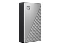 WD My Passport Ultra WDBFTM0040BSL - Disco duro - cifrado - 4 TB - externo (portátil) - USB 3.0 (USB-C conector) - AES de 256 bits - plata WDBFTM0040BSL-WESN