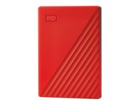 WD My Passport WDBYVG0020BRD - Disco duro - cifrado - 2 TB - externo (portátil) - USB 3.2 Gen 1 - AES de 256 bits - rojo WDBYVG0020BRD-WESN
