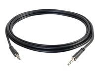 C2G Slim 3ft Slim Aux 3.5mm Audio Cable - M/M - Cable de audio - miniconector estéreo macho a miniconector estéreo macho - 91.4 cm - blindado - negro 22600