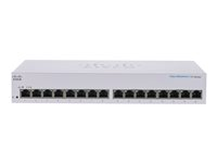Cisco Business 110 Series 110-16T - Conmutador - sin gestionar - 16 x 10/100/1000 - sobremesa, montaje en rack, montaje en pared CBS110-16T-EU