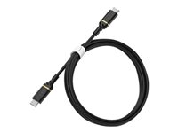 OtterBox Fast Charge Cable Standard - Cable USB - USB-C (M) a USB-C (M) - USB 2.0 - 1 m - brillo negro 78-52541