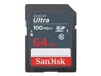 SanDisk Ultra - Tarjeta de memoria flash - 64 GB - Class 10 - SDXC UHS-I SDSDUNR-064G-GN3IN