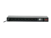 APC Switched Rack PDU AP7920B - Unidad de distribución de alimentación - CA 200/208/230 V - 2300 VA - Ethernet - input: IEC 60320 C14 - conectores de salida: 8 (IEC 60320 C13) - 1U - 19" - negro - para P/N: SMTL1000RMI2UC, SMX1000C, SMX1500RM2UC, SMX1500RM2UCNC, SMX750C, SMX750CNC AP7920B