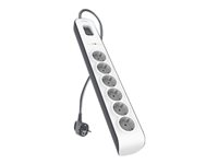Belkin 6 Outlet Power Surge Protector - Protector contra sobretensiones - conectores de salida: 6 - Alemania BSV603VF2M