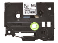 Brother TZe-M931 - Negro sobre plateado mate - rollo (1,2 cm x 8 m) 1 cinta(s) tipo laminado - para Brother PT-D210, D600, H110, H200; P-Touch PT-1005, E110, H107; P-Touch Cube Plus PT-P710 TZEM931