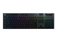 Logitech G G915 - Teclado - retroiluminación - USB, Bluetooth, LIGHTSPEED - QWERTY - portugués - interruptor: GL Tactile - carbón 920-010586