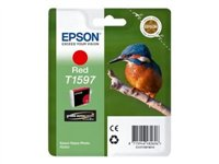 Epson T1597 - 17 ml - rojo - original - blíster - cartucho de tinta - para Stylus Photo R2000 C13T15974010
