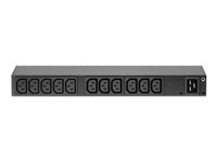 APC Basic Rack PDU AP6020A - Unidad de distribución de potencia (montaje en bastidor) - CA 100-240 V - input: IEC 60320 C20 - conectores de salida: 13 (IEC 60320 C13) - para P/N: SMTL1000RMI2UC, SMX1000C, SMX1500RM2UC, SMX1500RM2UCNC, SMX750C, SMX750CNC AP6020A