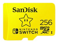 SanDisk Nintendo Switch - Tarjeta de memoria flash - 256 GB - Video Class V30 / UHS-I U3 - microSDXC UHS-I - para Nintendo Switch SDSQXAO-256G-GNCZN