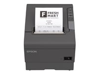 Epson TM T88V - Impresora de recibos - línea térmica - rollo 8 cm - hasta 300 mm/segundo - paralelo, USB - cortador - gris oscuro C31CA85833