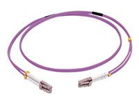 C2G 5m LC/LC OM4 LSZH Fibre Patch - Purple - Cable de interconexión - LC de modos múltiples (M) a LC de modos múltiples (M) - 5 m - fibra óptica - impresión a dos caras - 50/125 micras - OM4 - púrpura 81752