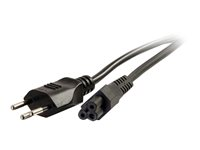 C2G Swiss Laptop Power Cord - Cable de alimentación - IEC 60320 C5 a SEV 1011 (M) - CA 250 V - 2 m - moldeado - negro - Suiza 80647