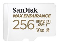 SanDisk Max Endurance - Tarjeta de memoria flash (adaptador microSDXC a SD Incluido) - 256 GB - Video Class V30 / UHS-I U3 / Class10 - microSDXC UHS-I SDSQQVR-256G-GN6IA
