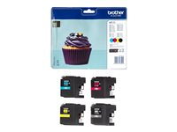 Brother LC123 - Paquete de 4 - negro, amarillo, cián, magenta - original - blíster - cartucho de tinta - para Brother DCP-J100, J105, J132, J152, J552, J752, MFC-J245, J470, J650, J6520, J6720, J6920 LC123VALBP