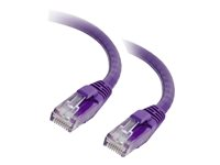 C2G Cat5e Booted Unshielded (UTP) Network Patch Cable - Cable de interconexión - RJ-45 (M) a RJ-45 (M) - 1.5 m - UTP - CAT 5e - moldeado, sin enganches, trenzado - púrpura 83660
