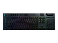 Logitech Gaming G915 - Teclado - retroiluminación - USB, Bluetooth, LIGHTSPEED - AZERTY - francés - interruptor: GL Tactile - negro 920-008904