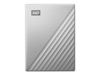 WD My Passport Ultra WDBC3C0020BSL - Disco duro - cifrado - 2 TB - externo (portátil) - USB 3.0 (USB-C conector) - AES de 256 bits - plata WDBC3C0020BSL-WESN
