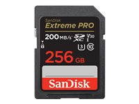 SanDisk Extreme Pro - Tarjeta de memoria flash - 256 GB - Video Class V30 / UHS-I U3 / Class10 - SDXC UHS-I SDSDXXD-256G-GN4IN