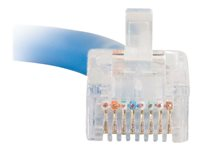 C2G Cat5e Non-Booted Unshielded (UTP) Network Patch Cable - Cable de interconexión - RJ-45 (M) a RJ-45 (M) - 50 cm - UTP - CAT 5e - trenzado, uniboot - azul 83020