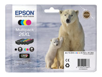 Epson 26XL Multipack - Paquete de 4 - XL - negro, amarillo, cián, magenta - original - cartucho de tinta - para Expression Premium XP-510, 520, 600, 605, 610, 615, 620, 625, 700, 710, 720, 800, 810, 820 C13T26364010