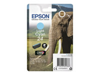 Epson 24 - 5.1 ml - cián claro - original - cartucho de tinta - para Expression Photo XP-55, 750, 760, 850, 860, 950, 960, 970; Expression Premium XP-750, 850 C13T24254012