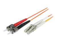 C2G Low-Smoke Zero-Halogen - Cable de interconexión - LC de modos múltiples (M) a modo múltiple ST (M) - 7 m - fibra óptica - 62,5/125 micras - naranja 85275