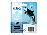 Epson T7605 - 26 ml - cián claro - original - blíster - cartucho de tinta - para SureColor P600, SC-P600 C13T76054010