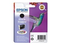 Epson T0801 - Negro - original - blíster con alarmas de RF/acústica - cartucho de tinta - para Stylus Photo P50, PX650, PX660, PX700, PX710, PX720, PX730, PX800, PX810, PX820, PX830 C13T08014021