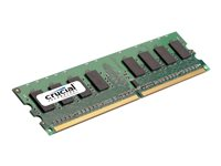 Crucial - DDR2 - módulo - 2 GB - DIMM de 240 espigas - 800 MHz / PC2-6400 - CL6 - 1.8 V - sin búfer - no ECC - para ASUS M2N, M2N32; BFG NVIDIA nForce 680; ECS 761, G31; Intel Desktop Board DG31, DP35, DQ35 CT25664AA800