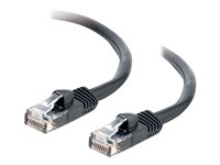 C2G Cat5e Booted Unshielded (UTP) Network Patch Cable - Cable de interconexión - RJ-45 (M) a RJ-45 (M) - 7 m - UTP - CAT 5e - moldeado, sin enganches, trenzado - negro 83186