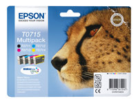 Epson Multipack T0715 - Paquete de 4 - negro, amarillo, cián, magenta - original - blíster - cartucho de tinta - para Stylus DX9400, SX115, SX210, SX215, SX218, SX415, SX515, SX610; Stylus Office BX310, BX610 C13T07154010