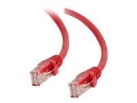 C2G Cat5e Booted Unshielded (UTP) Network Patch Cable - Cable de interconexión - RJ-45 (M) a RJ-45 (M) - 2 m - UTP - CAT 5e - moldeado, sin enganches, trenzado - rojo 83223