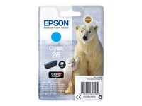 Epson 26 - 4.5 ml - cián - original - blíster - cartucho de tinta - para Expression Premium XP-510, 520, 600, 605, 610, 615, 620, 625, 700, 710, 720, 800, 810, 820 C13T26124012